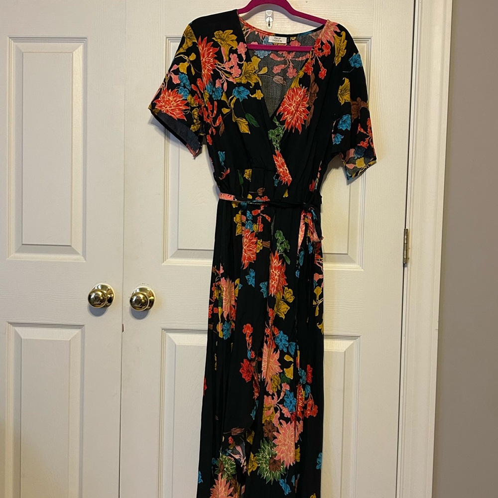 Vibrant Floral Maxi Dress
